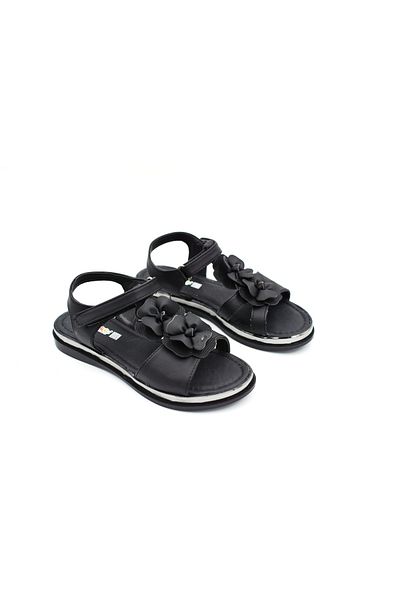 Prego Sandale pentru copii cu model floral negre - Vetta
