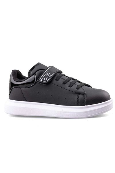 Prego Pantofi negri pentru copii - Talpa Poly Light, Velcro