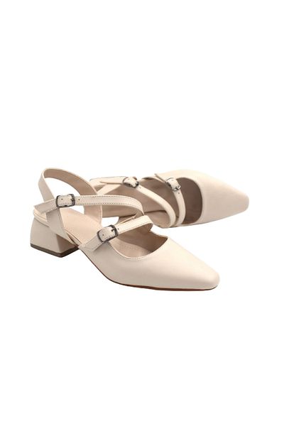Prego Wiesse Closed Toe and Double Buckle Low Heeled Women's Shoes - TEN