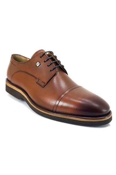 Fosco 3103 Genuine Leather Eva Sole Men's Casual Shoes Tan