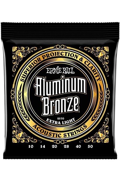 Ernie Ball P02570 - Aluminum Bronze Extra Light 10-50 Acoustic Guitar String Set