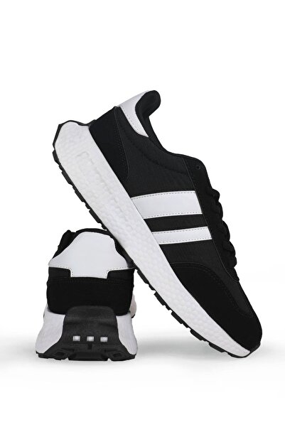 M.P. M.P ДИХАЮЧИЙ ЧОРНО-БІЛИЙ ЧОЛОВІЧИЙ СПОРТИВНИЙ ВЗУТТЯ З ШНУРКАМИ 241-1546 ЧОРНИЙ