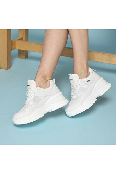 M.P. M.p 241-1663 Poli Hafif Taban Bağcıklı Kadın Sneaker BEYAZ