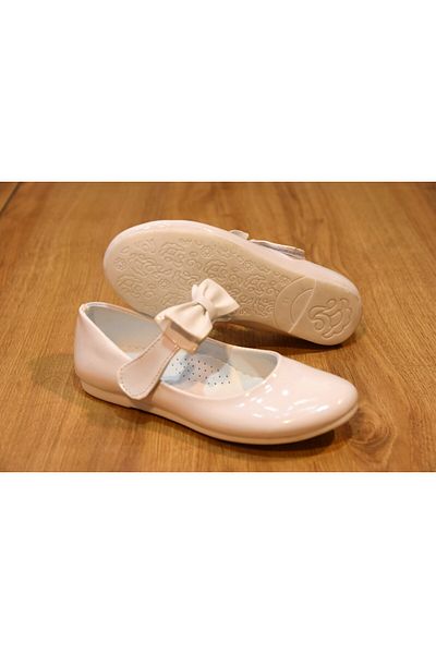 Prego Septembrie Papion Crisp Thermo Anti-Slip Talpă Pantofi de balerină pentru fete Albi