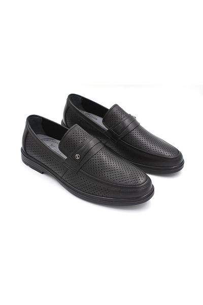 Prego Showmen Genuine Leather - Ανδρικά παπούτσια casual, ελαφριά σόλα, μαύρο
