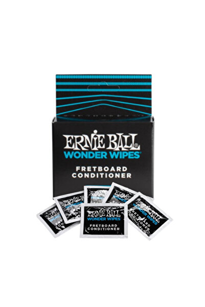 Ernie Ball P04276 Wonder Wipes Fretboard Klavye Temizleme Mendili (6'lı Paket)
