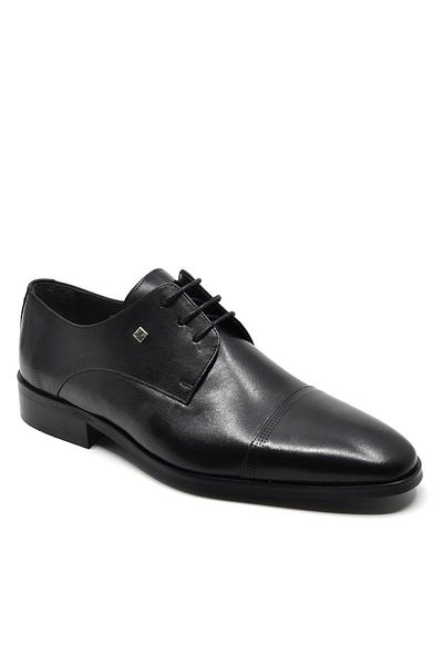 Fosco Genuine Leather Black Men's Classic Shoes - Lace-up (2886 114)-(2886 875)