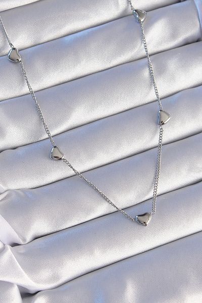 Skygo 316L Steel Silver Color Minimal Heart Model Necklace - Tj-Bko8879