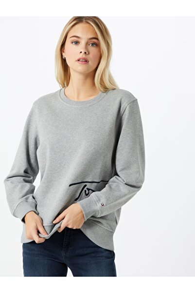 Tommy Hilfiger organik pamuk nakışlı relaxed kesim sweatshirt