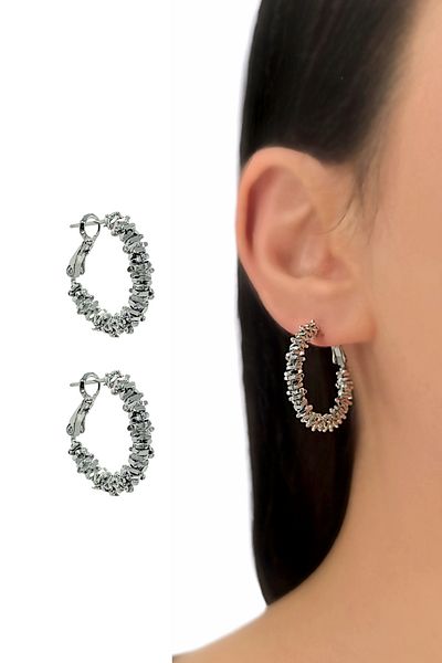 Çlk Accessories أقراط دائرية فاخرة مقاس 20 مم