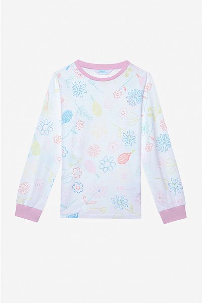Penti Girl's Unicorn Thermal Multicolor Pajama Set