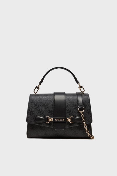 Guess Kadın Fermuarlı Askılı Logo Detaylı Antrasit Omuz Çantası HWSG95 00200-CLO