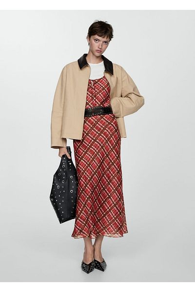 MANGO Woman Jacke mit kontrastierendem Kragen