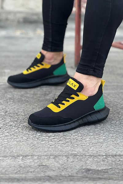 Lisinya Charcoal Smoked Knitwear Men's Sneakers