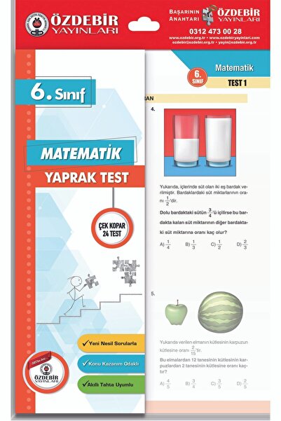 Özde Bir Yayınları Özdebir Yayınları 6.Sınıf Matematik Yaprak Test 2026