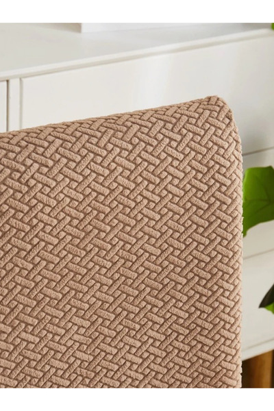 uzhanem Chair Cover High Quality Chair Cover Lycra Washable 1 Piece Brown