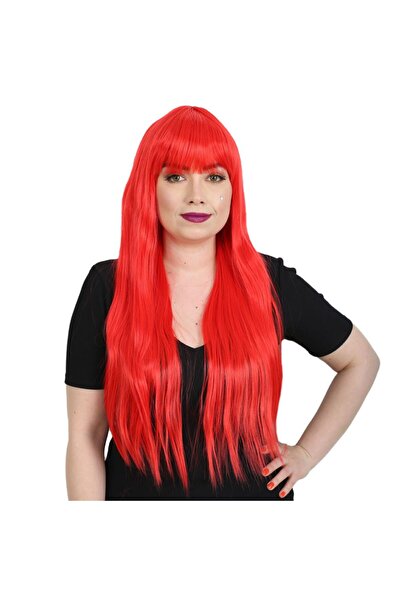 Ethab Ticaret Long Bangs Fiber Sen Wig / Red