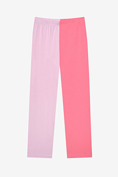 Penti Buntes, cremefarbenes Hemd-Pyjama-Set für Mädchen aus Baumwolle