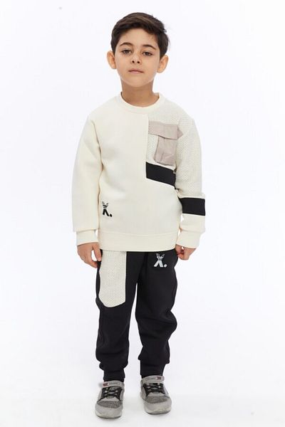 XO Kids Σετ φόρμας για αγόρια με κορδόνια ελαστικά πόδια με διπλή τσέπη 5-14 ετών 5014