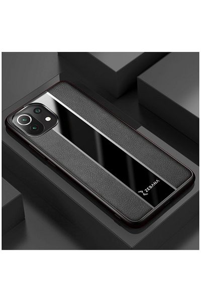 Zebana حافظة جلدية فاخرة متوافقة مع هاتف Xiaomi Mi 11 Lite 5G باللون الأسود
