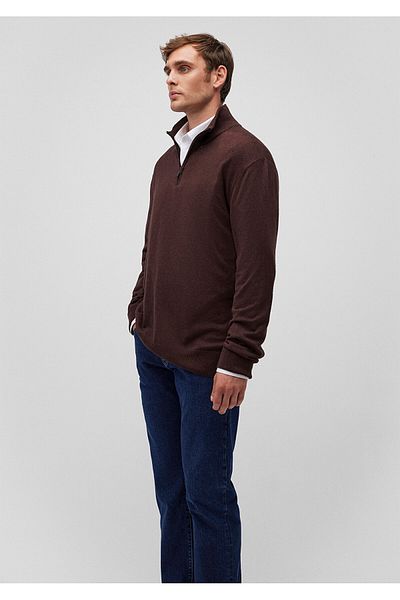 Mavi Πουλόβερ Stand Collar Claret Red - Ημιφερμουάρ, κανονική εφαρμογή 0710247 -88083