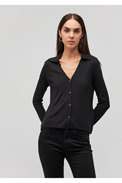 Mavi Düğmeli Siyah Hırka Regular Fit / Normal Kesim 1710501-900