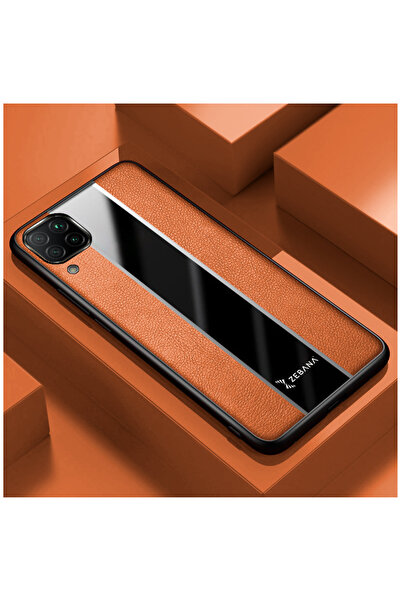 Zebana Huawei P40 Lite Uyumlu Kılıf Premium Deri Kılıf Kahverengi