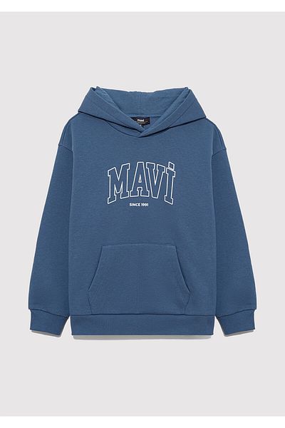 Mavi Hanorac cu glugă imprimat cu logo 6s10052-70871