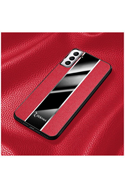 Zebana Samsung Galaxy S21 Fe 5g Compatible Case Premium Leather Case Red