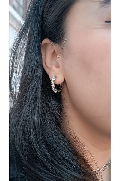 GÜRLER Xoxo Steel Hoop Earrings