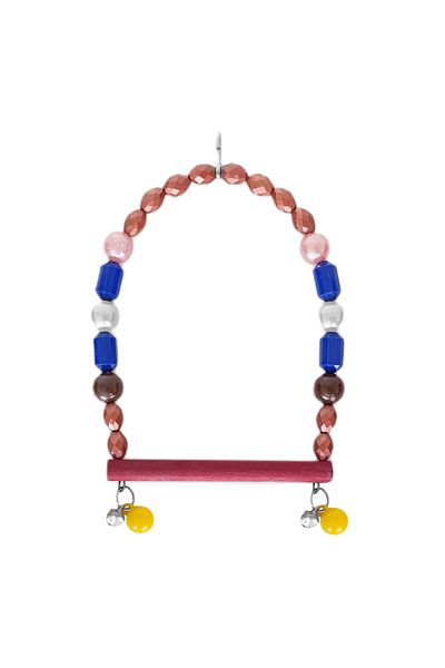 nuit dose Wooden Perch Parrot and Budgie Swing 10-16 cm Blue