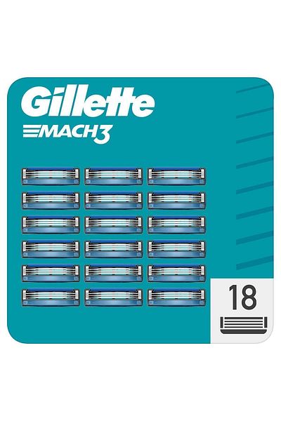 Gillette Mach3 Spare Razor 18 Pieces Cardboard Pack
