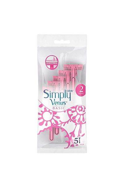 Gillette Venus Simply Venus 2 Basic Women's Razor Set of 5