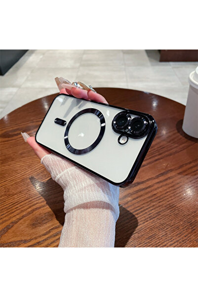 halkhouse iPhone 16 Plus Kılıf Kamera Lens Korumalı Magsafe Şarj Özellikli De...