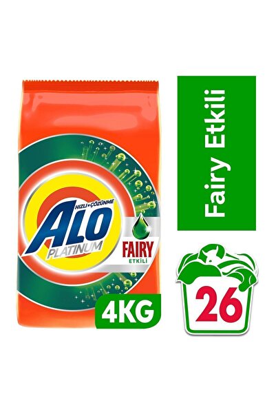 Alo Platinum 4 Kg Fairy Etkili Beyazlar Hızlı Çözülme Toz Deterjan