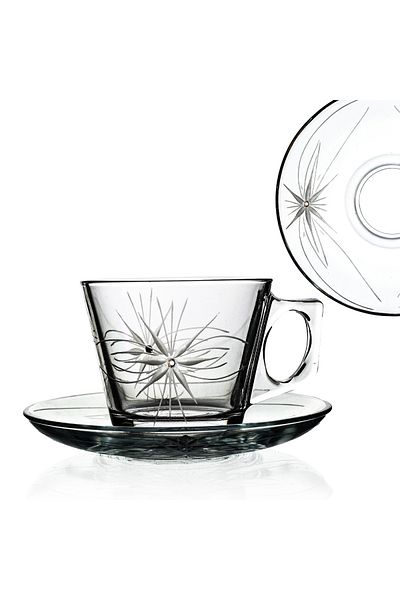 DECOCIA Set of 6 Vela Cups 12 Pieces 195cc Mira Patterned