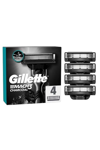 Gillette Mach3 Charcoal 4-piece Spare Shaving Blade Set