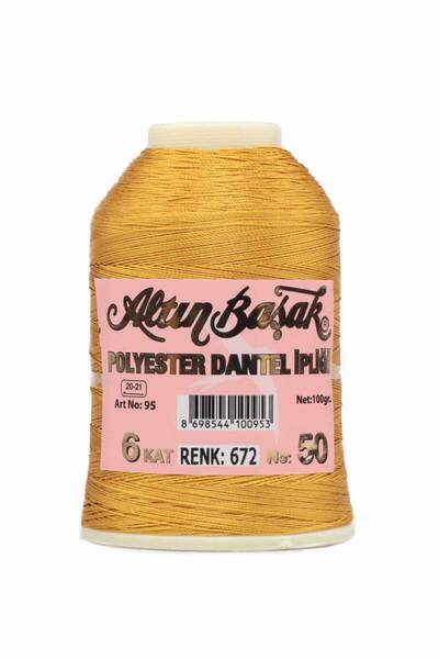 Altınbaşak Mlvx dantelă de aur și ață dentară 6 straturi 50 nr 100 gr 672 blsm