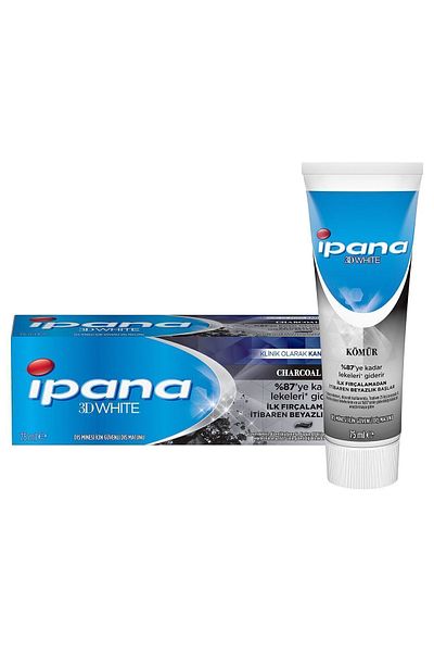 İpana 3D Whiteness Toothpaste with Charcoal Essence 75 ml