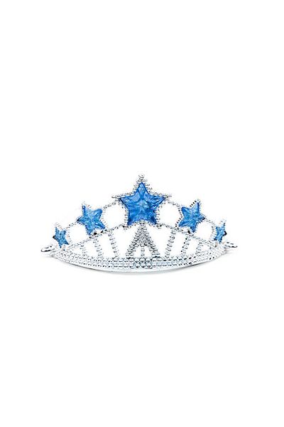 kapsulavm Blue star stone plastic queen princess elsa crown child size