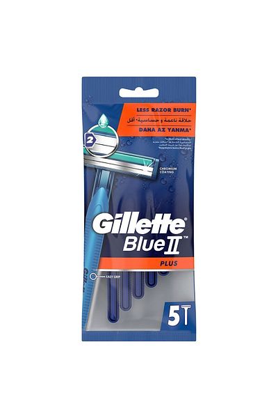 Gillette Brand: Blue2 Plus Disposable Razor Blades Pack of 5 Category: Razor