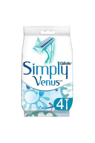 Gillette Venus Simply 2 Basic Disposable Women's Razor 4 Pieces