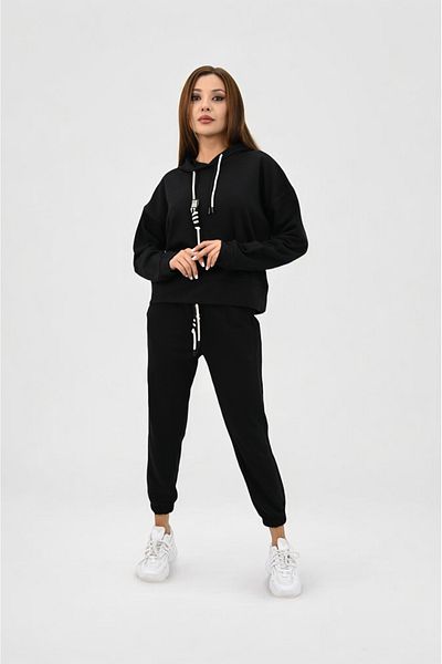 Koza Butik Γυναικείο σετ αθλητικής φόρμας με κουκούλα από καουτσούκ 4161-25