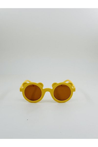 GlimmerGroove Children's Sunglasses with Teddy Bear for 1-9 Years White Glasses