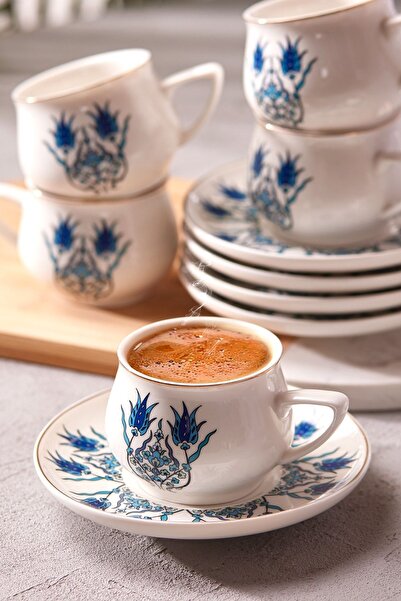 Karaca Iznik New Form 6 Personality Coffee Cup Set 100 ml Classic