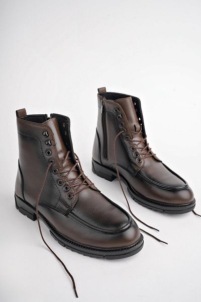 MUGGO Maxwelly Guaranteed Zippered Laced Comfortable Light Sole Men's Boots