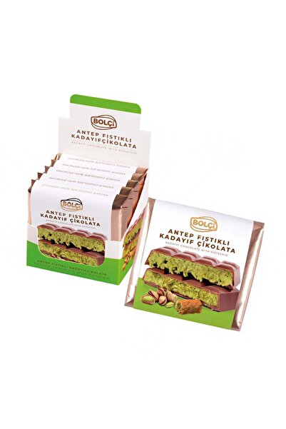 Bolçi Antep Fıstıklı Kadayıf Dolgulu Sütlü Çikolata 100g 5'Lİ
