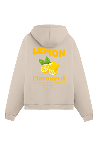 Mounte Bianca Unisex majica sa kapuljačom u boji limuna - standardna