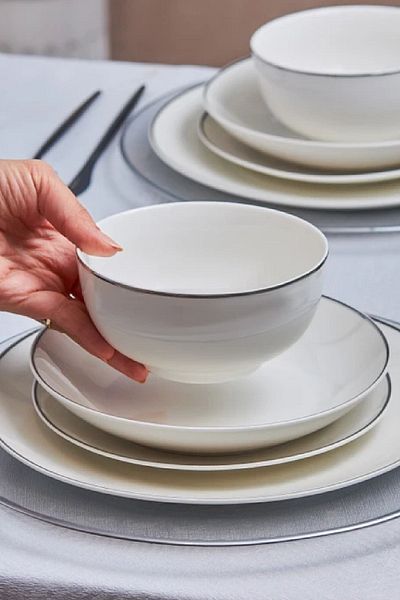 Karaca Platinum Elegance Bone Floda - 53 Piece 12-person Dining Set