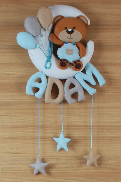 Renkli Hayallerim Adam isimli Aydede Ayıcık Bebek Odası Kapı Süsü